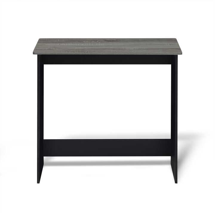 Furinno Simplistic Study Table, French Oak Grey/Black, 14035GYW