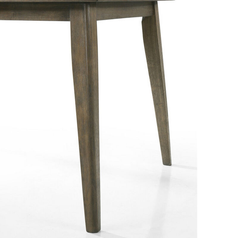 Yuki 72-88 Inch Extendable Dining Table, Tapered Legs, Vintage Walnut Brown-Benzara