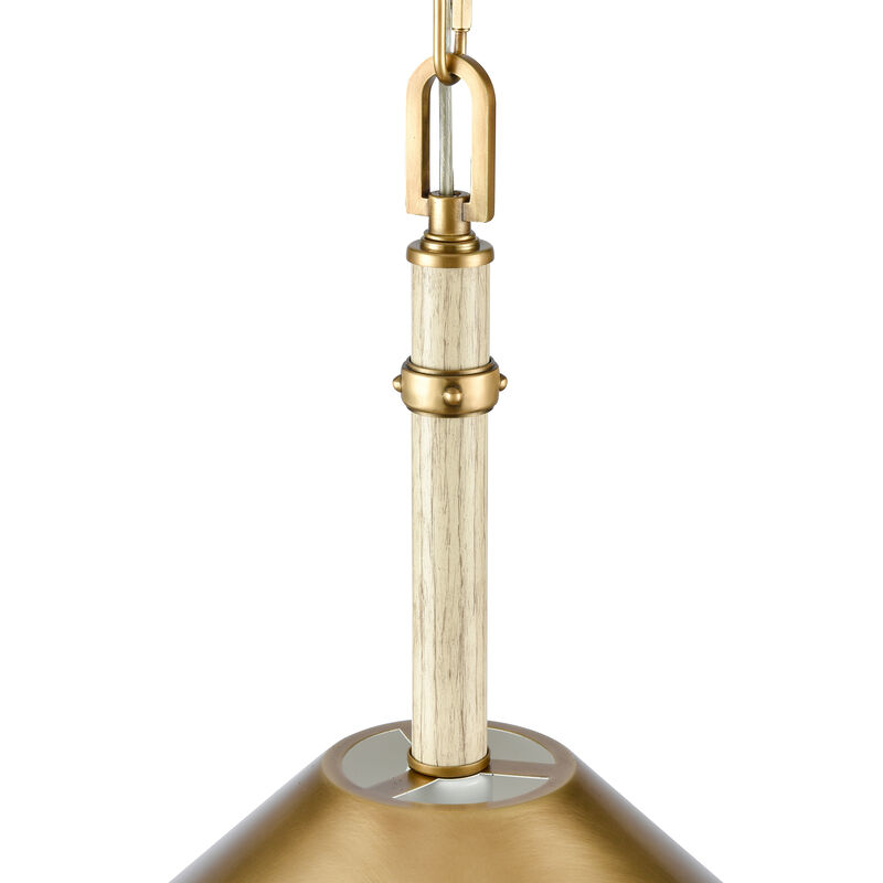 Neville 18'' Wide 1-Light Brass Pendant