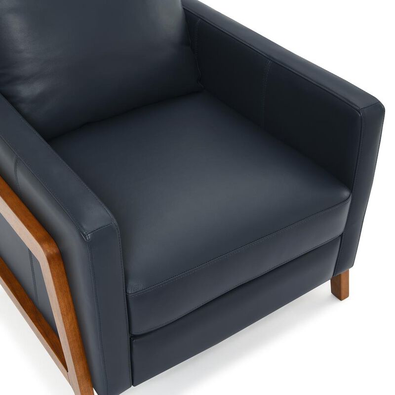 Comfort Pointe Reed Leather Push Back Recliner - Midnight Blue