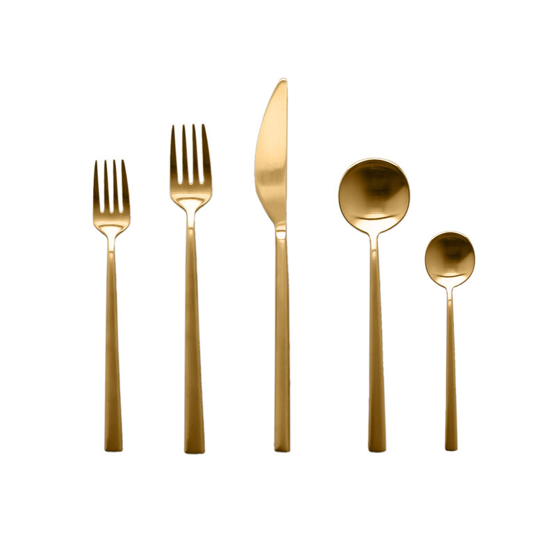 Movida 20-Piece Flatware Set in Ice Gold