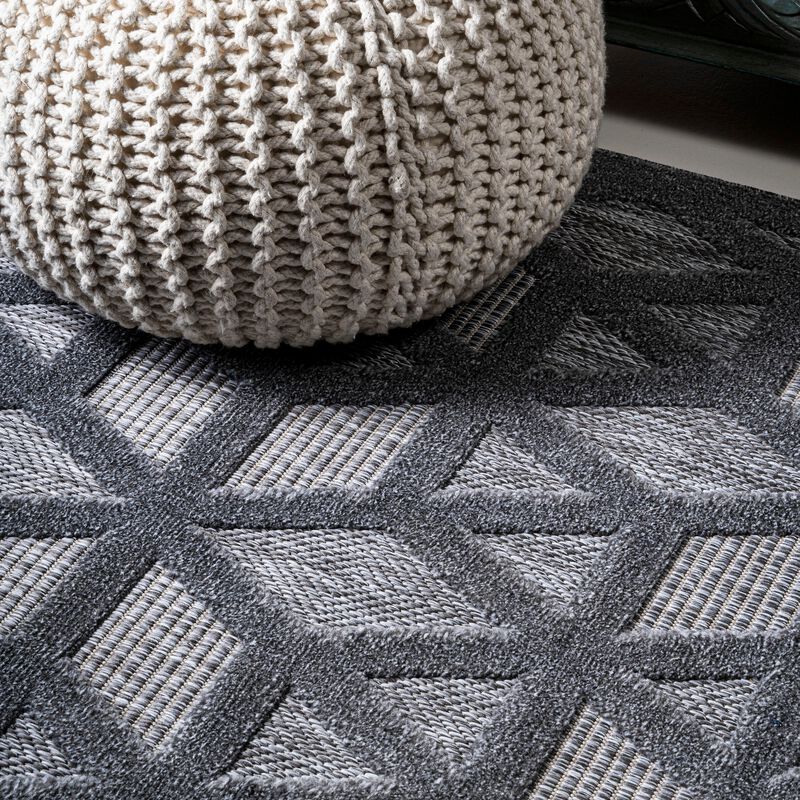 Talaia Neutral Geometric Indoor/Outdoor Area Rug