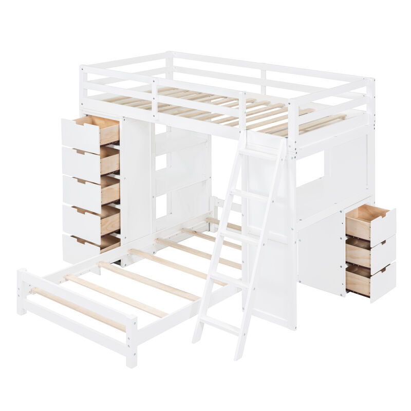 Merax Bunk Bed with LED Light