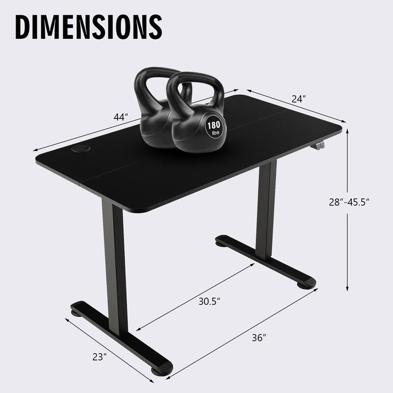 Electric Standing Desk Adjustable Stand up Computer Desk Anti-collision