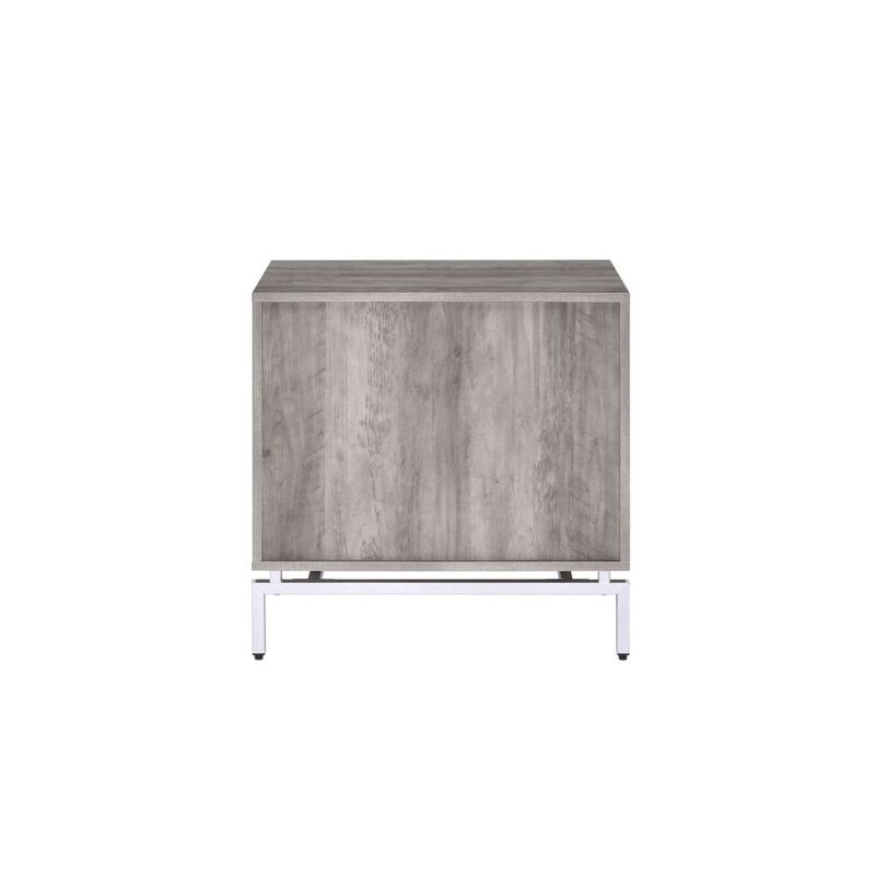 Cistus Accent Table, Weathered Gray Oak White