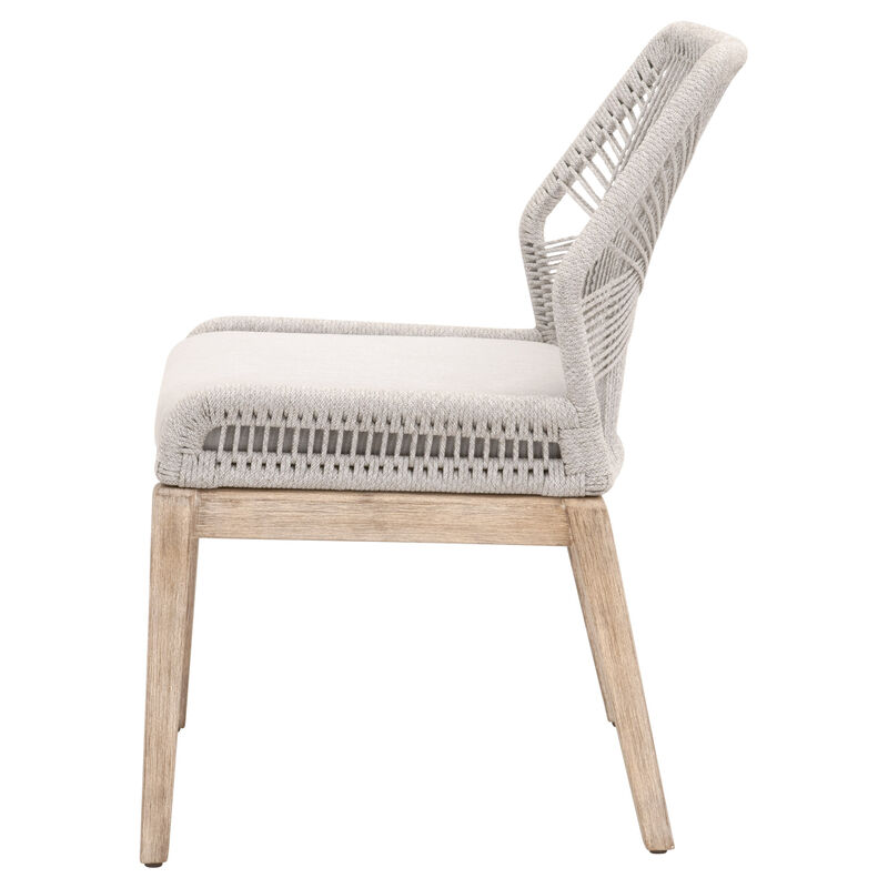 Loom Dining Chair in Taupe & White