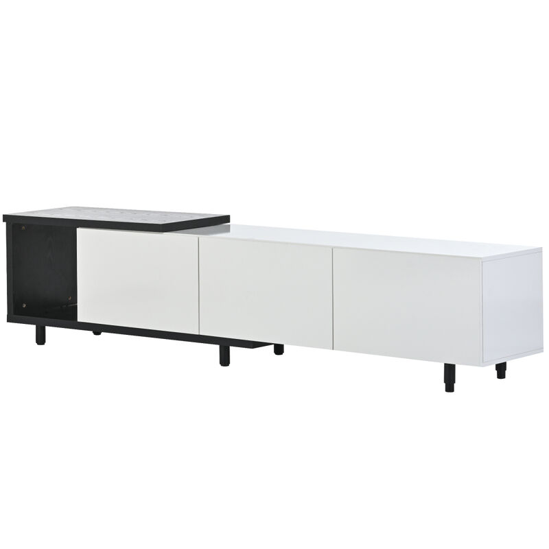 Modern, Stylish TV Stand TV Cabinet for 80+inch TV, White