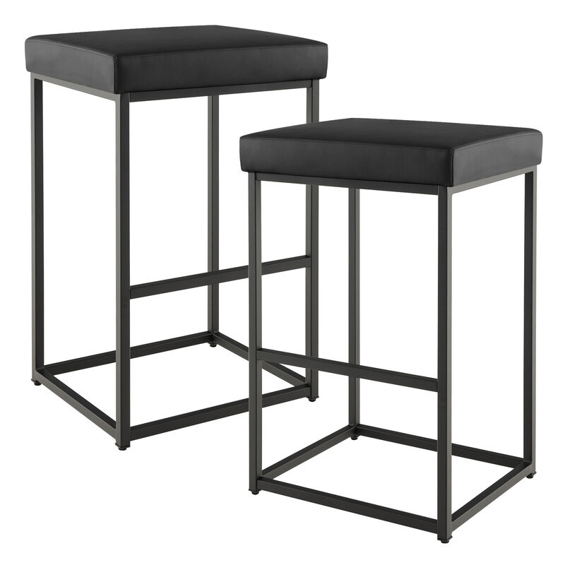 30 Inch Barstools Set of 2 with PU Leather Cover