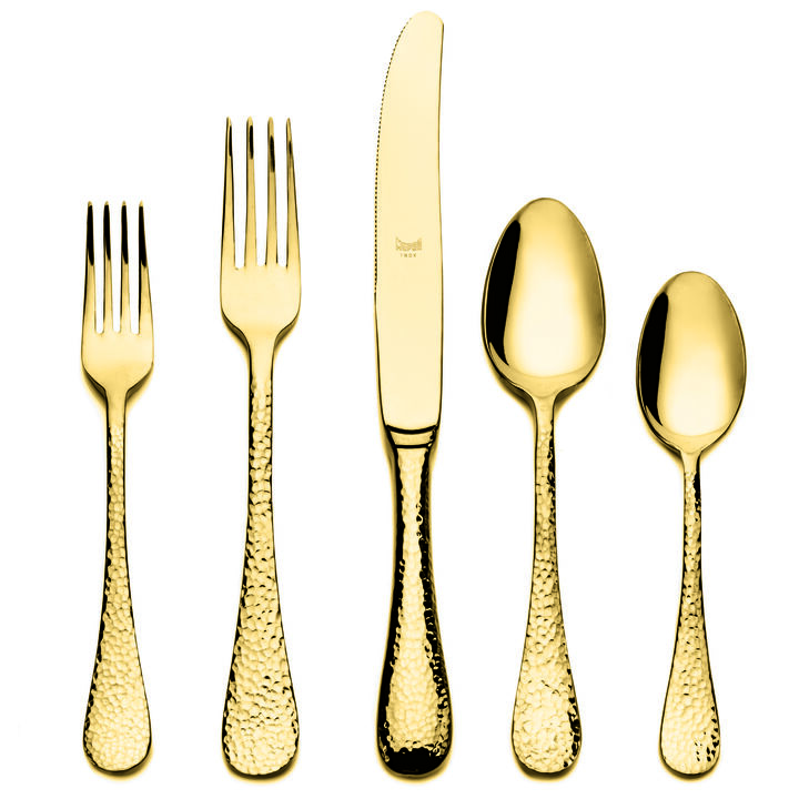 Epoque 20 Piece Flatware Set in Gold