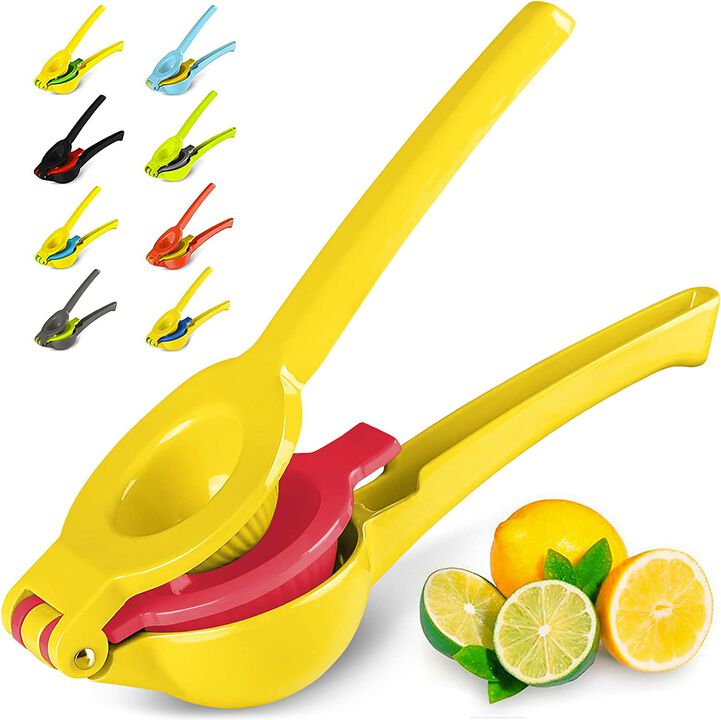 Heavy Duty Citrus Juicer & Lemon Juicer Hand Press With Curved Handle