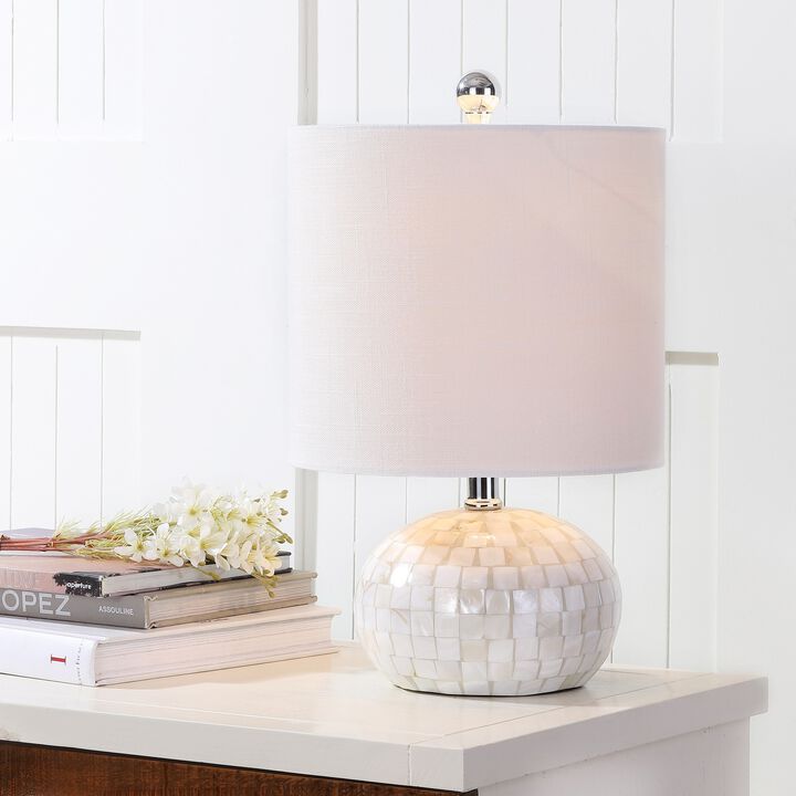 Wilson 16" Seashell LED Table Lamp, Ivory