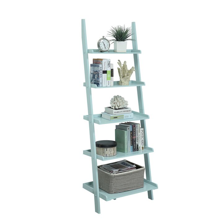 Convenience Concepts American Heritage Bookshelf Ladder, Sea Foam