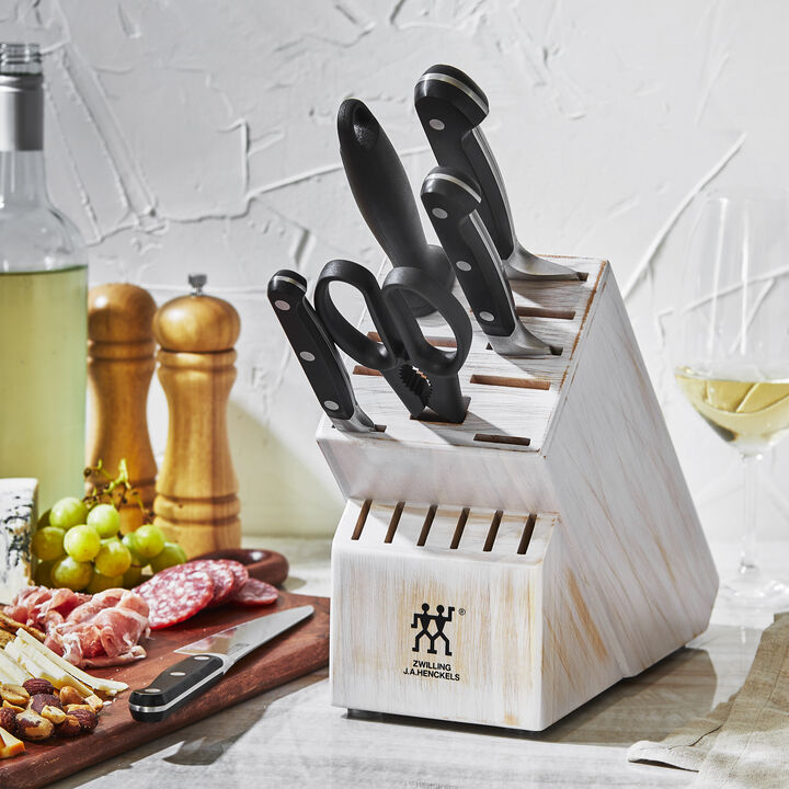 ZWILLING Professional "S" 7-pc Knife Block Set - Rustic White