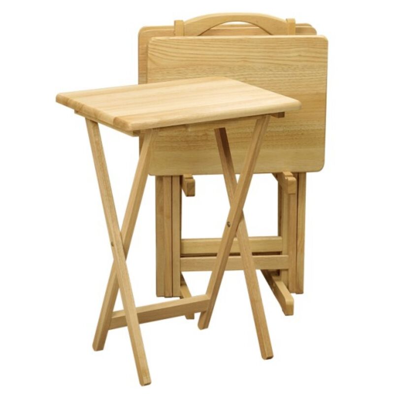 Alex 5-Pc Snack Table Set, Natural