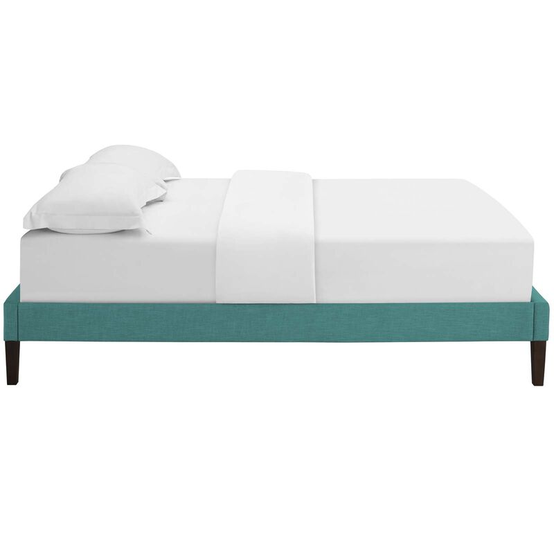 Modway - Tessie King Fabric Bed Frame with Squared Tapered Legs