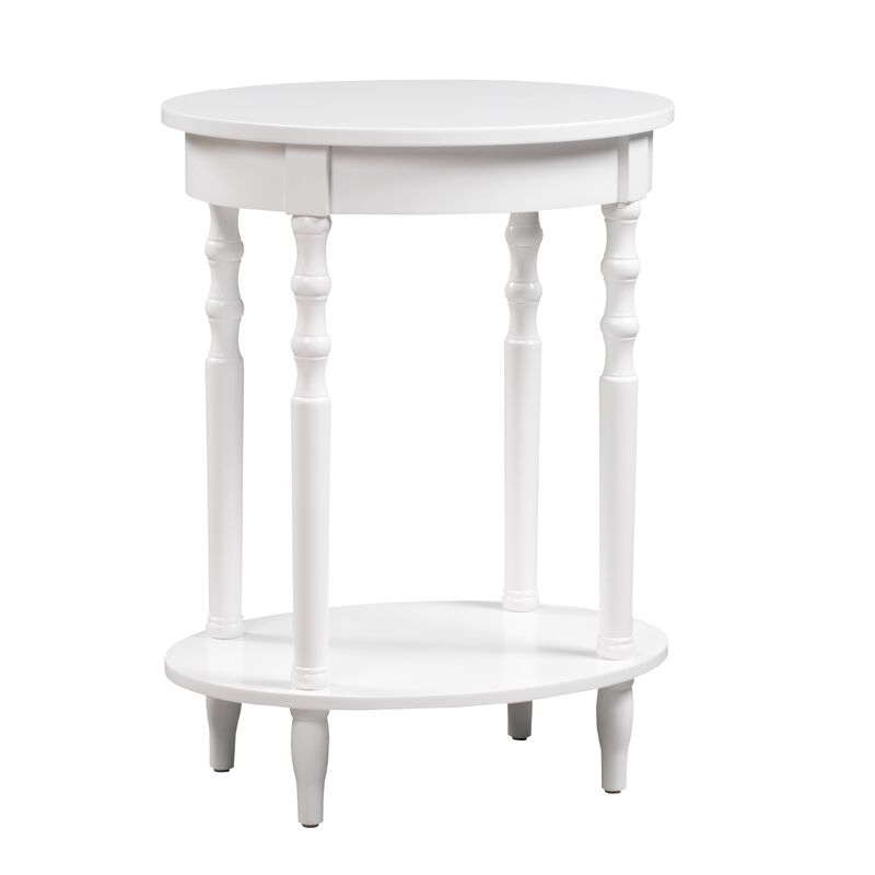 Convenience Concepts Classic Accents Brandi Oval End Table, White