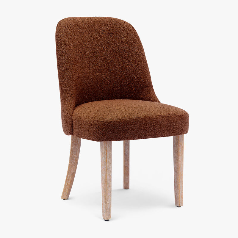 WestinTrends Genevieve Mid-Century Modern Upholstered Boucle Dining Chair