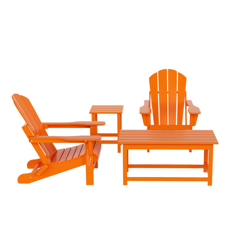 WestinTrends 4-Piece Outdoor Paio Adirondack Conversation Seating Set