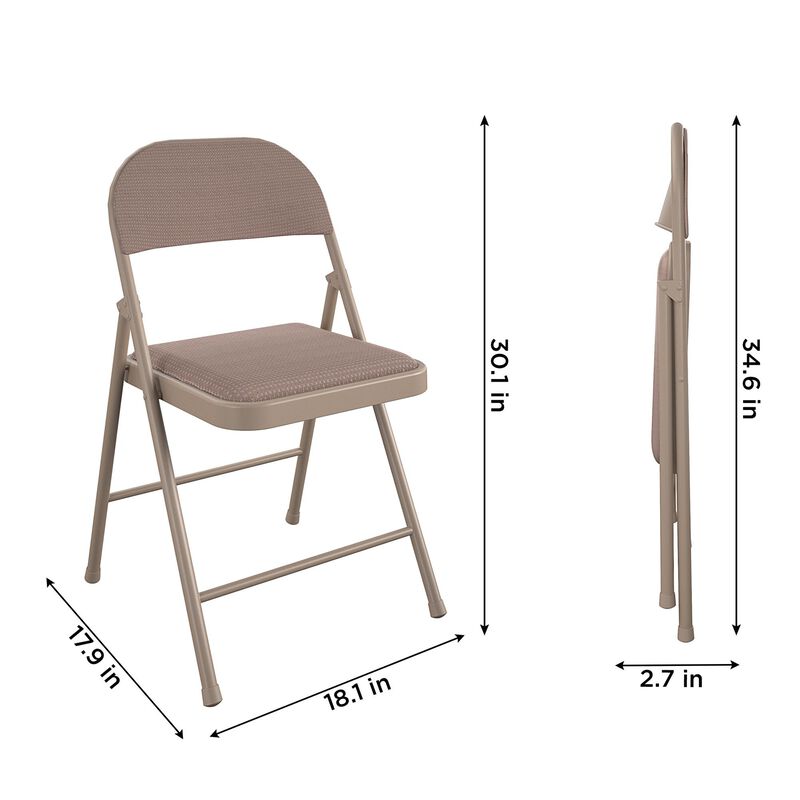 SmartFold® Fabric Folding Chairs 4-Pack