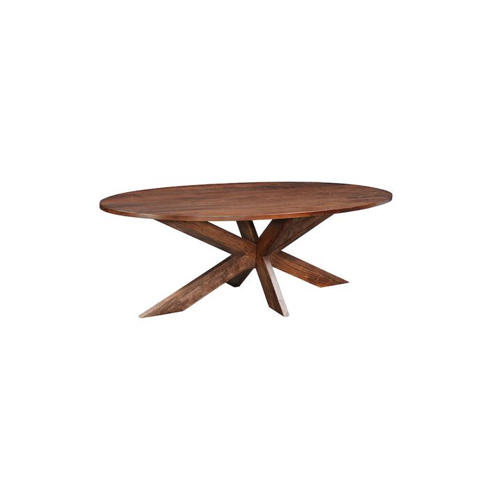 Taran Designs Renith 92 Solid Wood Oval Dining Table