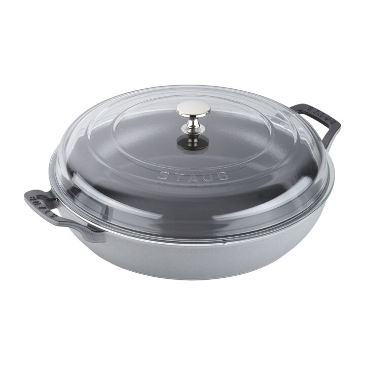 Staub Cast Iron 3.5-qt Braiser with Glass Lid - Citron