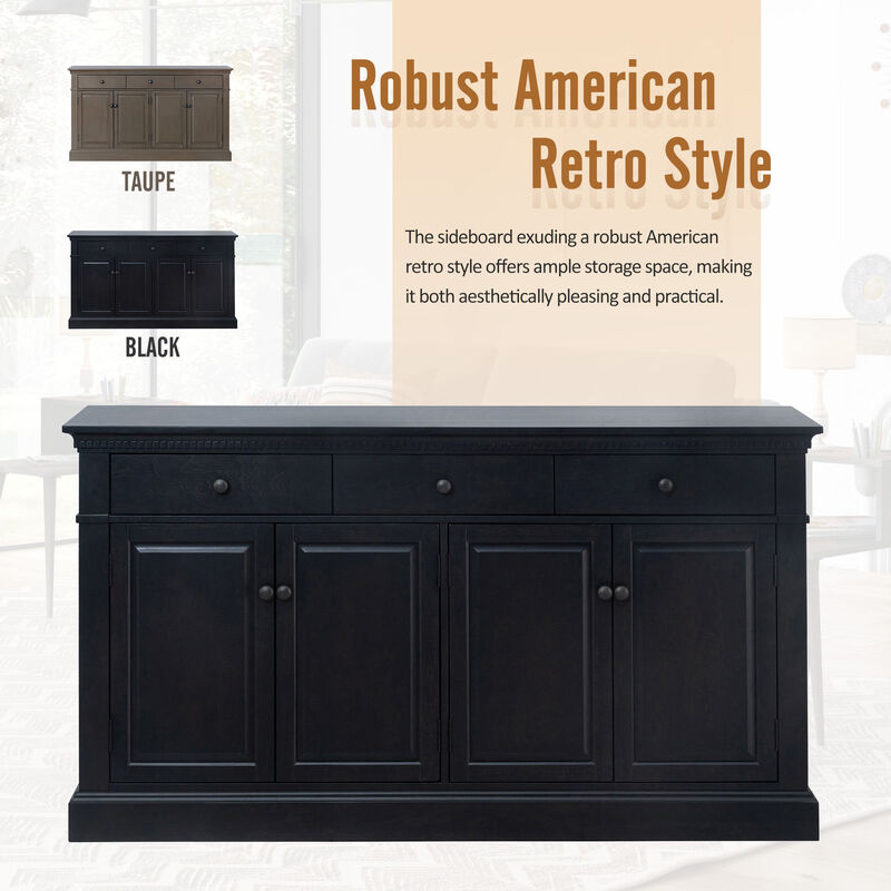 Retro Storage Cabinet Buffet Sideboard Console Table