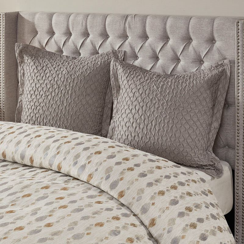 Gracie Mills Nicholson Abstract Jacquard Comforter Set with Decorative Pillows