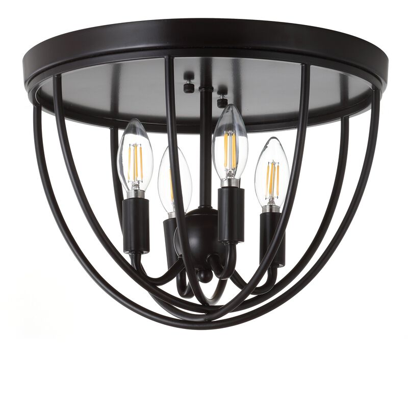 Peter 13.75" Metal LED Flush Mount, Oil Rubbed Bronze