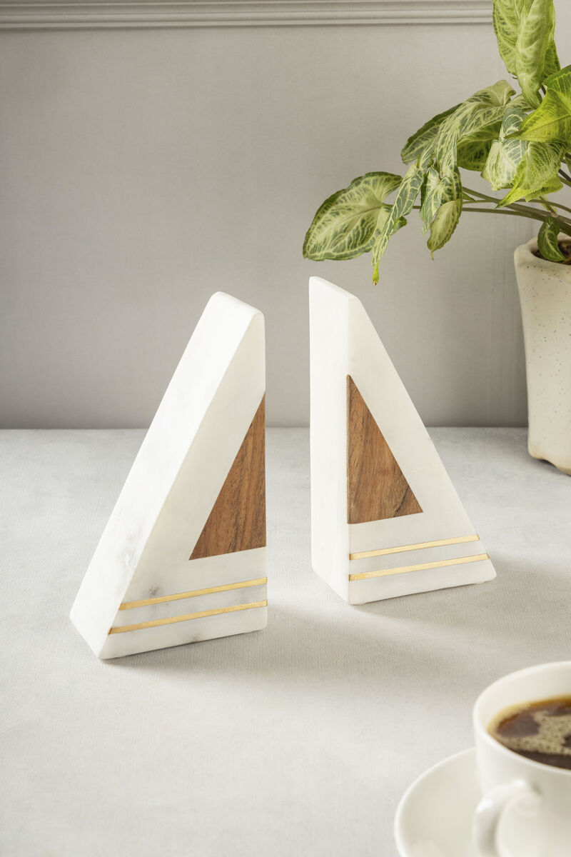 Gilmore Marble Bookends, Set of 2