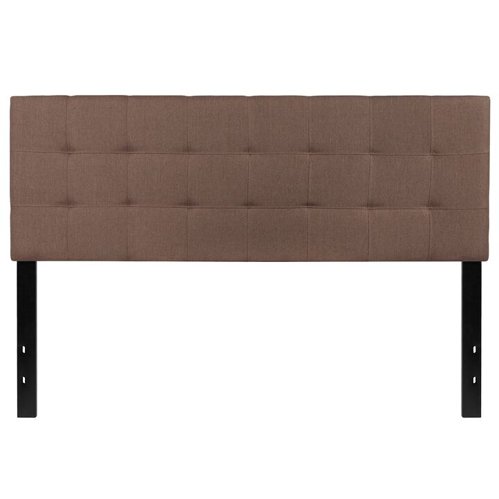 Flash Furniture Bedford Tufted Upholstered Queen Size Headboard in Camel Fabric