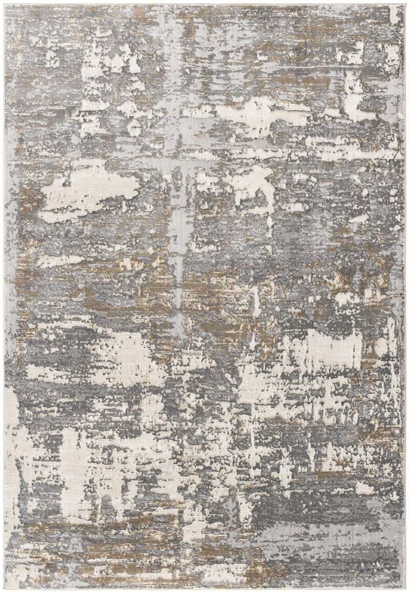 Sardini Contemporary Abstract Grey Brown Indoor Area Rug