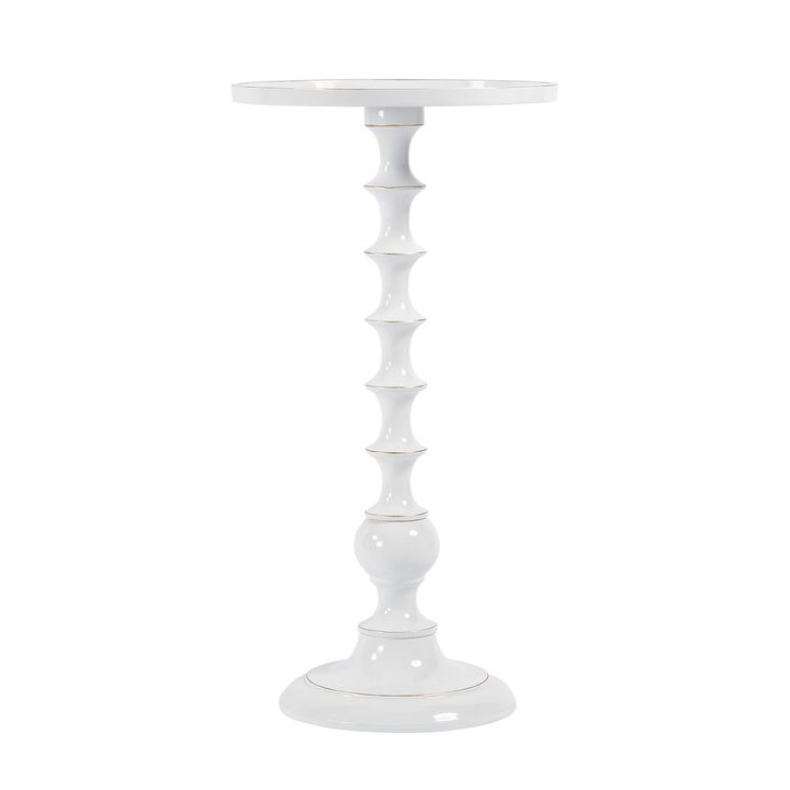 Butler Specialty Mia 11 in. W Round Metal Side Table, White