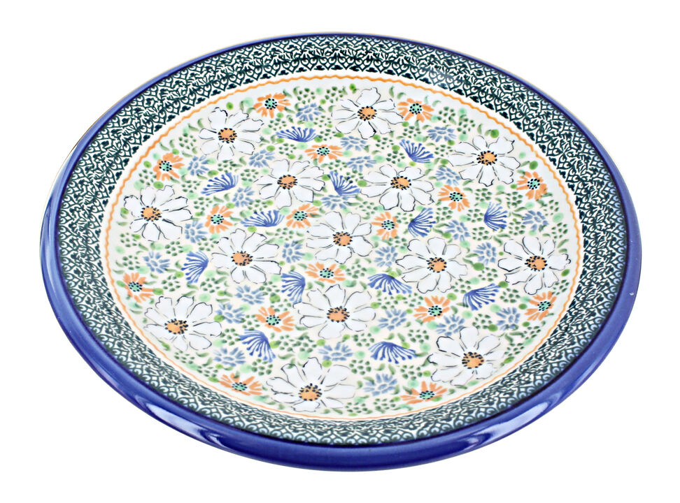 Blue Rose Polish Pottery Tahiti Dinner Plate