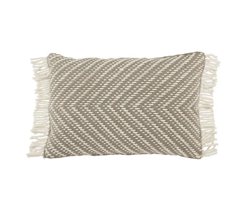 Settia Gray Lumbar Pillow