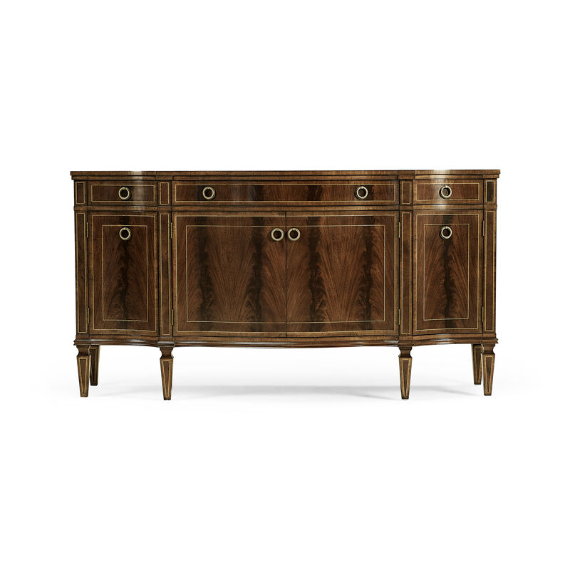 Serpentine Mahogany Credenza