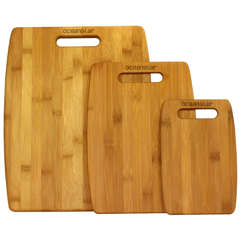 Oceanstar 3-Piece Bamboo Cutting Board Set