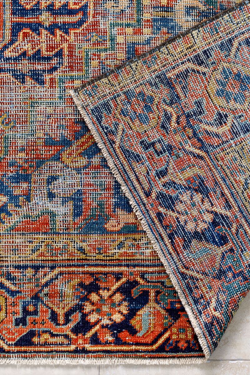 District Loom Antique Persian Heriz area rug-Selina