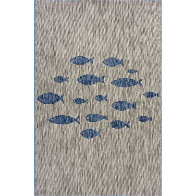 Fish Rectangular Outdoor Area Throw Rug