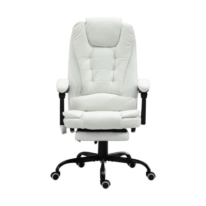 Comfortable Adjustable Massage Chair with Reclining Backrest for Home Office