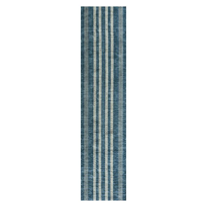 Vichy Geometric Striped Machine Washable Area Rug