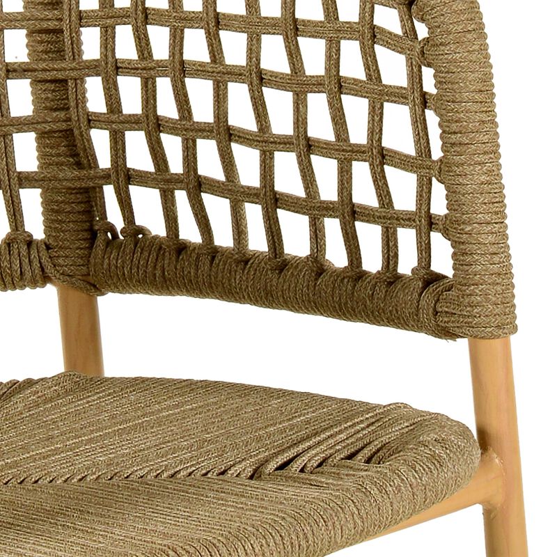 Niel Oak Finish Outdoor Dining Chair