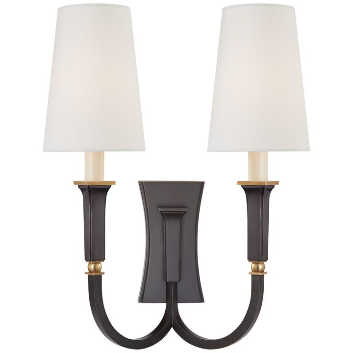 Delphia Lrg Double Arm Sconce