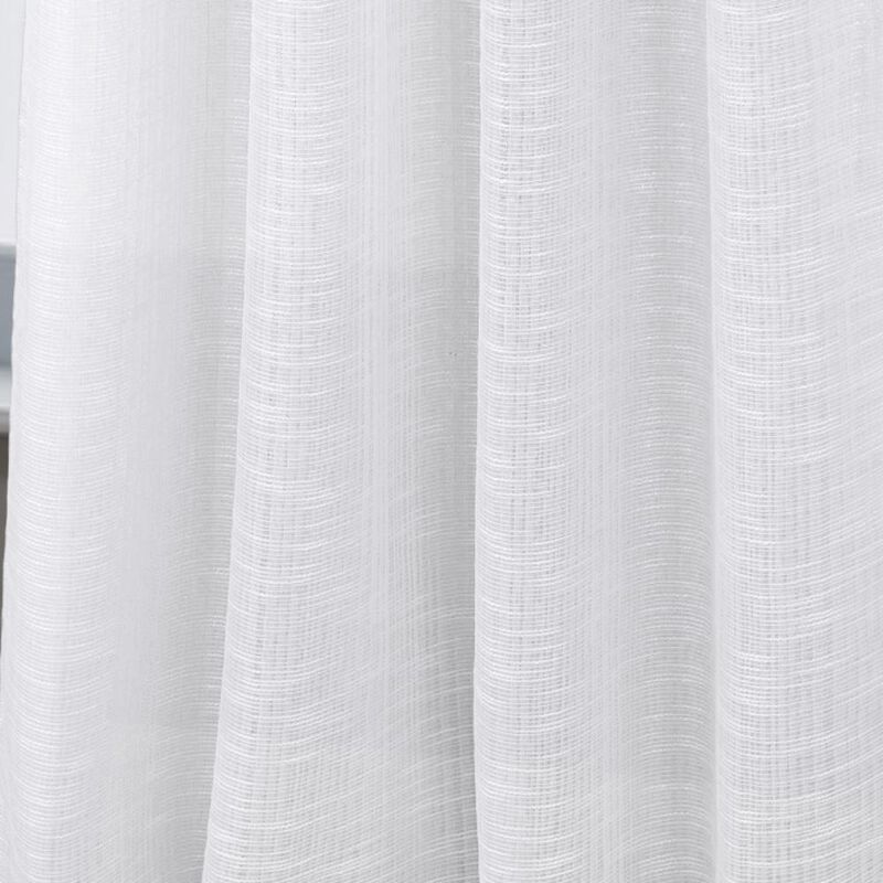 RT Designers Collection Dexter Linen Texture Grommet Light Filtering Window Curtain Panel 54" x 90" White