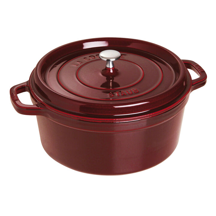 Staub Cast Iron 7-qt Round Cocotte - Basil