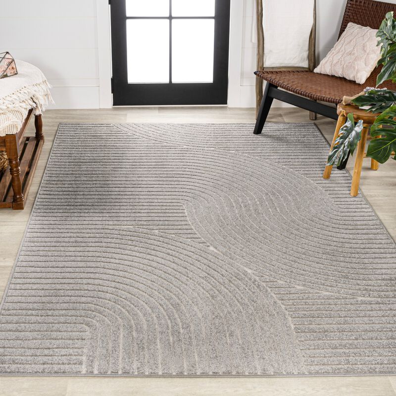 Skagen Minimalist Curve Geometric Area Rug