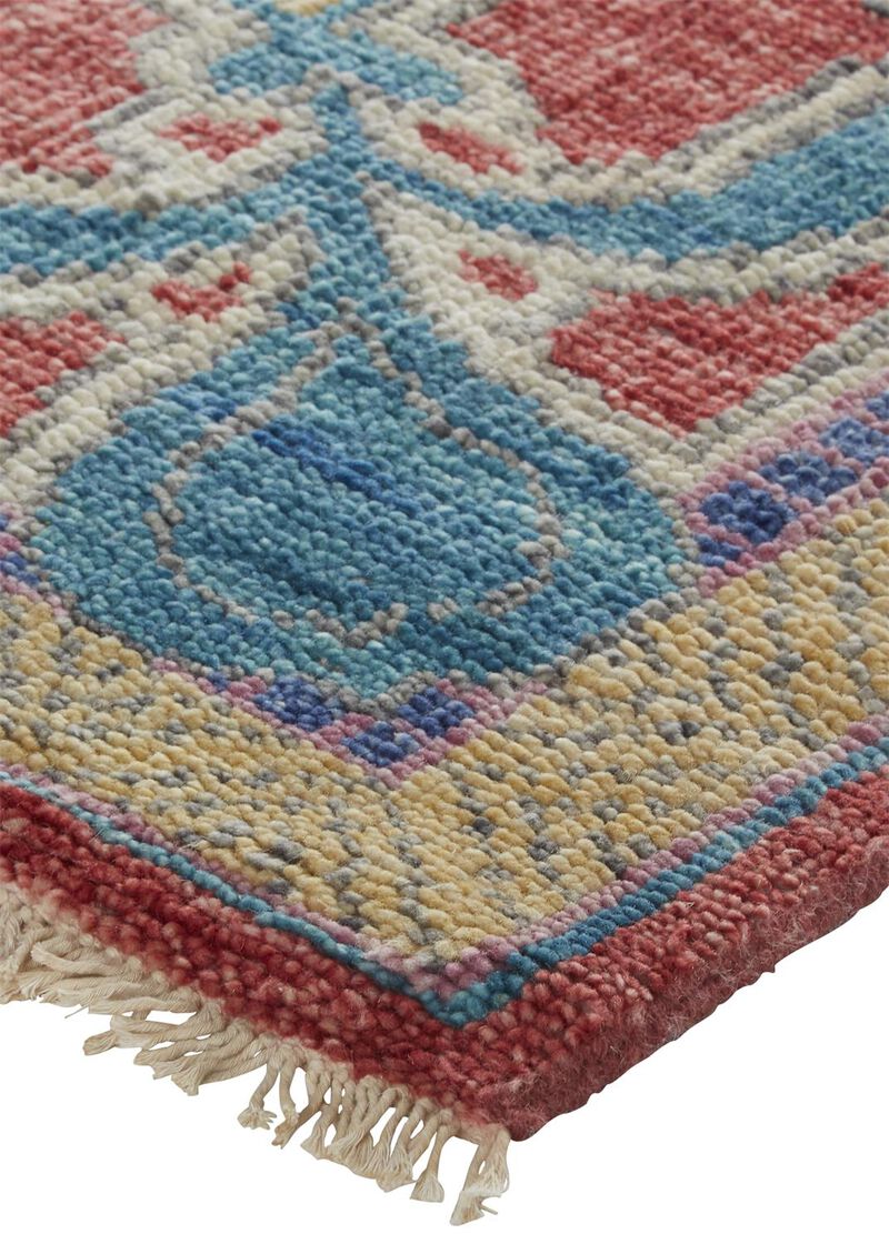 Beall 6633F Blue/Red/Yellow 5'6" x 8'6" Rug