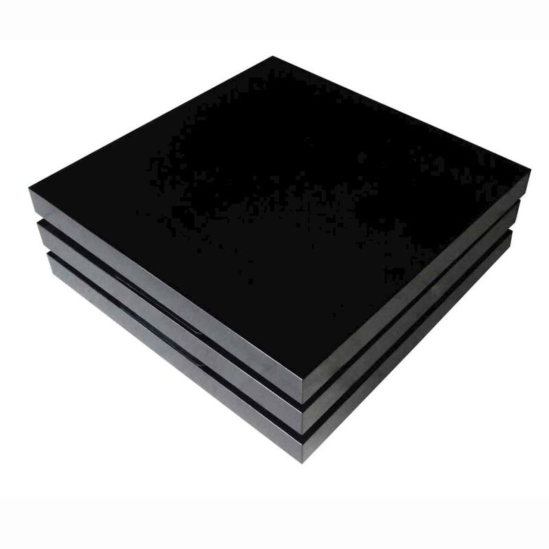 vidaXL Coffee Table 3 Tiers High Gloss Black, 241078