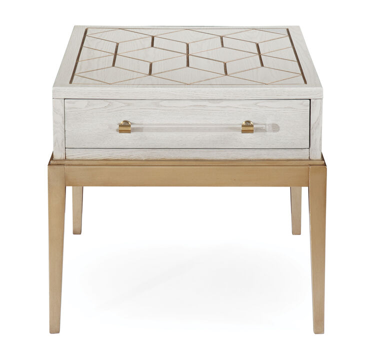 Perrine White End Table