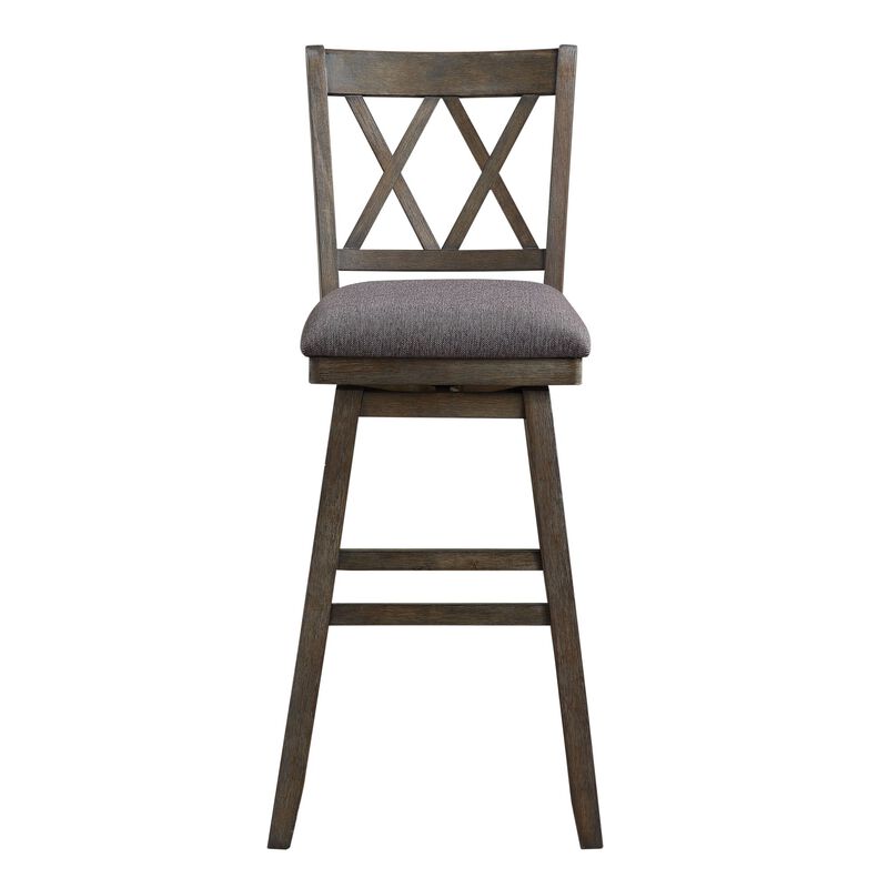 Double Cross Bar Stool with Swivel Seat