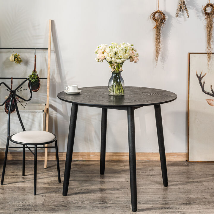 Dining Table for 4 People Round Wood